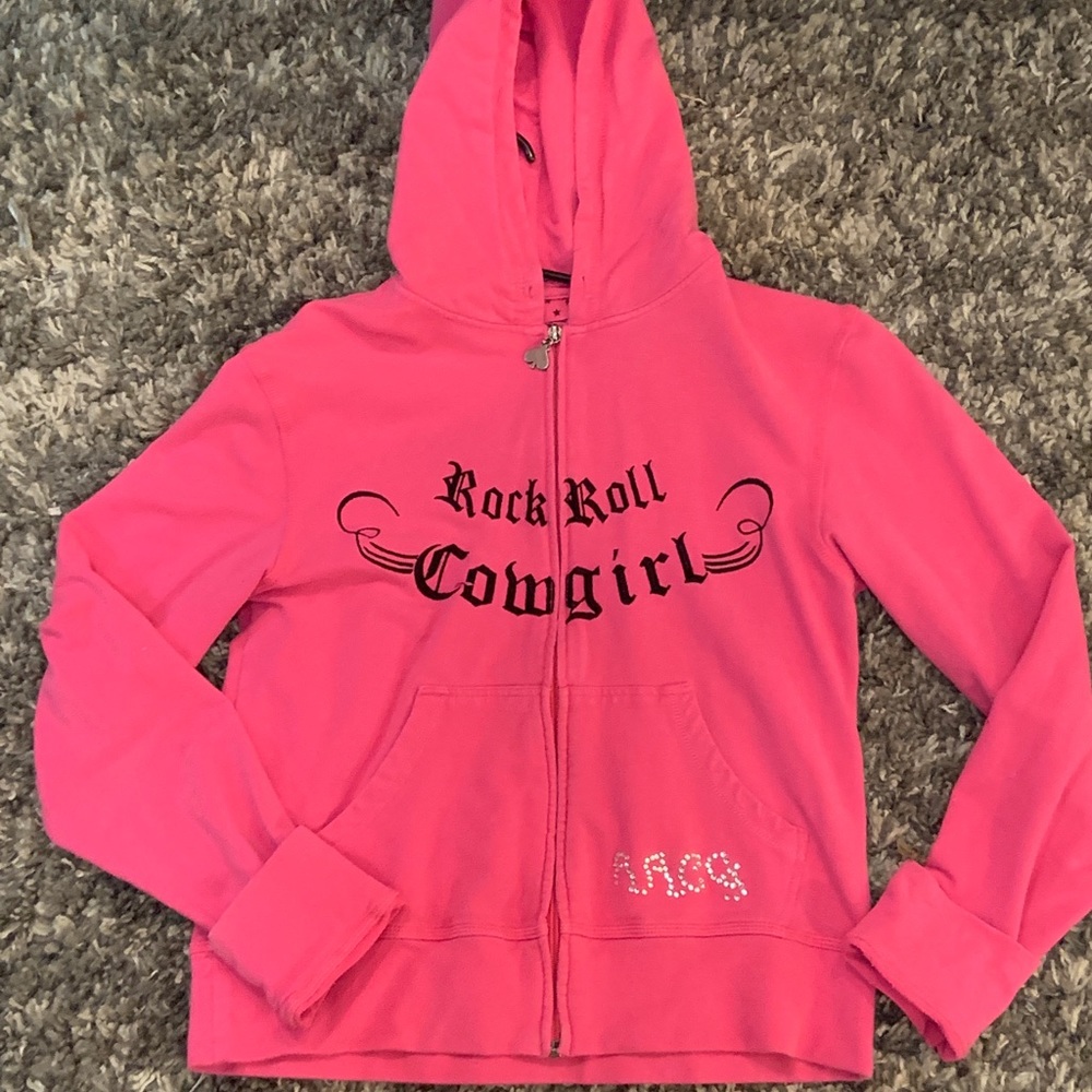 Rock ‘n’ Roll Cowgirl Rhinestone Hoodie